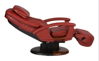 Fotel do masażu HT 135 - czerwony w pozycji rozłożonej
