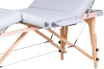 Stabilny, drewniany, składany stół do masażu COSMO, 4-segmentowy. 