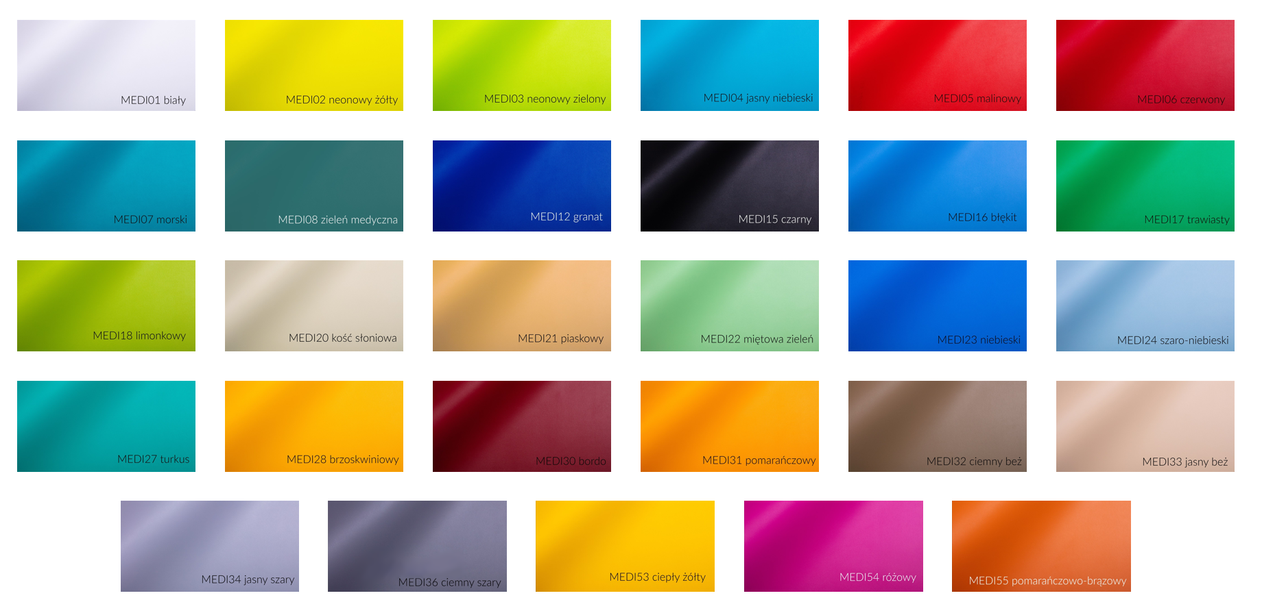 kolory medi stołu SM-R7