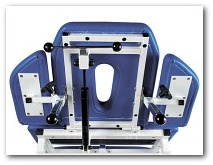 Zagłówek regulowany za pomocą sprężyny gazowej w stole do masażu SM CLINICAL