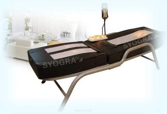 Nefrytowe łóżko masujące Syogra w wersji standardowej. Kolor czarny