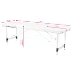 Stół składany do masażu aluminiowy komfort Activ Fizjo 3 segmentowy white - 8