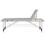 Stół składany do masażu aluminiowy komfort Activ Fizjo 3 segmentowy szary - 2