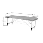 Stół składany do masażu aluminiowy komfort Activ Fizjo 3 segmentowy szary - 8