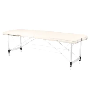 Stół składany do masażu aluminiowy komfort Activ Fizjo 3 segmentowy cream