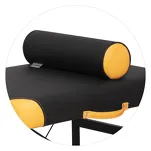 Regulowany zagłówek 3D-Comfort™ do stołu do masażu RehaKing Ultra.