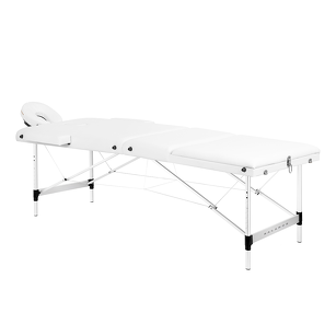 Balance stół składany do masażu aluminiowy 3 segmentowy biały