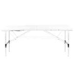Stół składany do masażu aluminiowy komfort Activ Fizjo 2 segmentowe white - 4