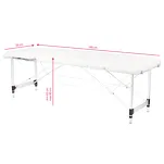 Stół składany do masażu aluminiowy komfort Activ Fizjo 2 segmentowe white - 7
