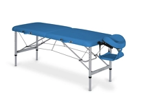 Stół Aero z wyposażeniem dodatkowym półka przednia na ramiona Simply i podgłówkiem 2D Ergo kolor 23 - niebieski