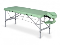 Stół Aero z wyposażeniem dodatkowym półka przednia na ramiona Simply i podgłówkiem 2D Ergo kolor 22 - pistacjowy