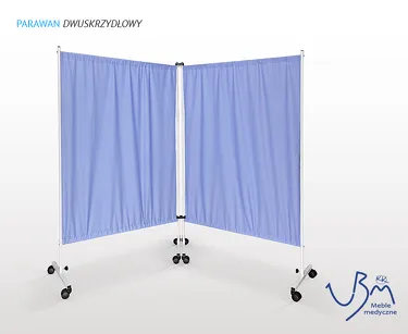Parawan metalowy dwuskrzydłowy