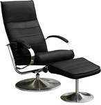 Fotel relaksacyjny Chrodis z obiciem w kolorze czarnym