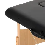 Stół składany do masażu drewniany Balance 2 segmentowe czarny - 10