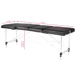 Stół składany do masażu aluminiowy komfort Activ Fizjo 3 segmentowy czarny - 8