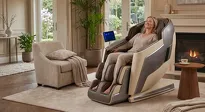 Fotel masujacy Pro-Wellness PW630t w eleganckim wnetrzu.