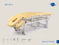 Stacjonarny stół do masażu  SM-2-Ł z regulacją hydrauliczną.