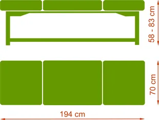 Leżanka drewniana Nova Komfort Merbau