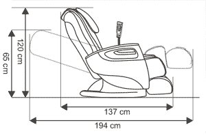 Fotel masujący Milan - specyfikacja 
