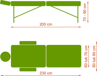 Składany stół do masażu Gallo