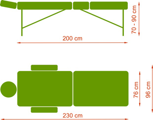 Składany stół do masażu Gallo Plus