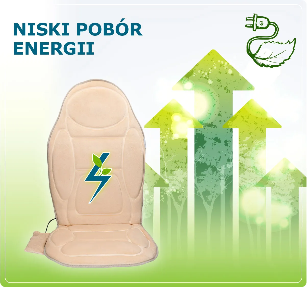 Niski pobór energii przez matę wibracyjną MEDIVON CF-2602w Niski pobór energii przez matę wibracyjną MEDIVON CF-2602w