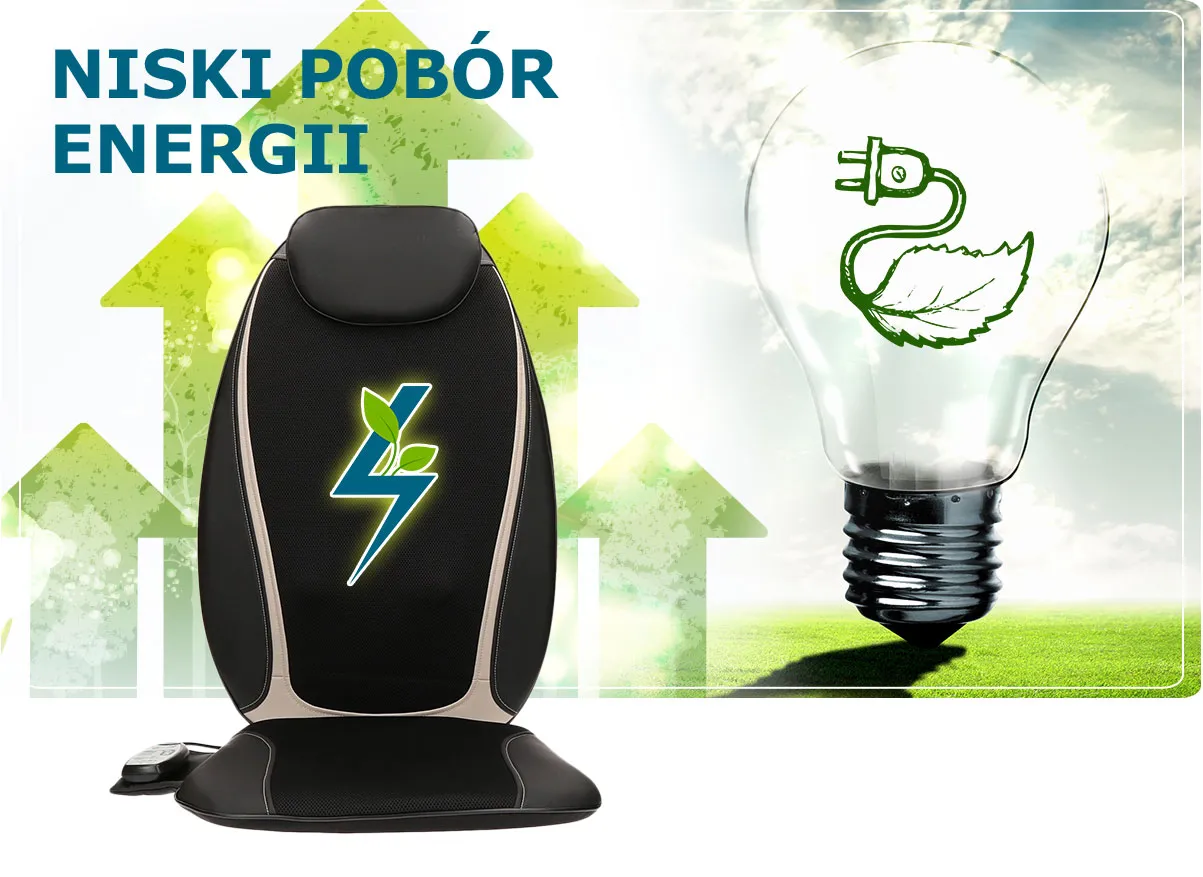 Niski pobór energii maty masującej MEDIVON CF-2606-PK Niski pobór energii maty masującej MEDIVON CF-2606-PK
