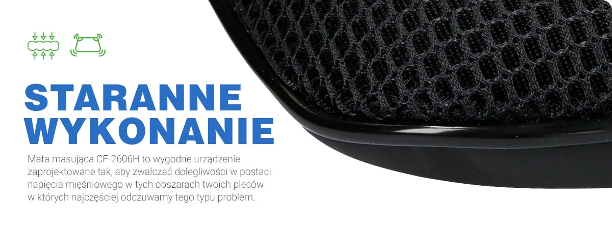 Staranne wykonanie maty masującej MEDIVON CF-2606H Staranne wykonanie maty masującej MEDIVON CF-2606H