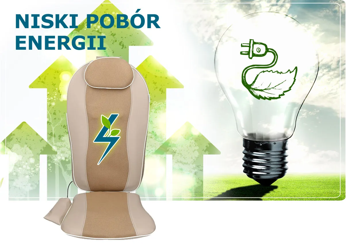 Niski pobór energii maty masującej MEDIVON CF-2606HB Niski pobór energii maty masującej MEDIVON CF-2606HB