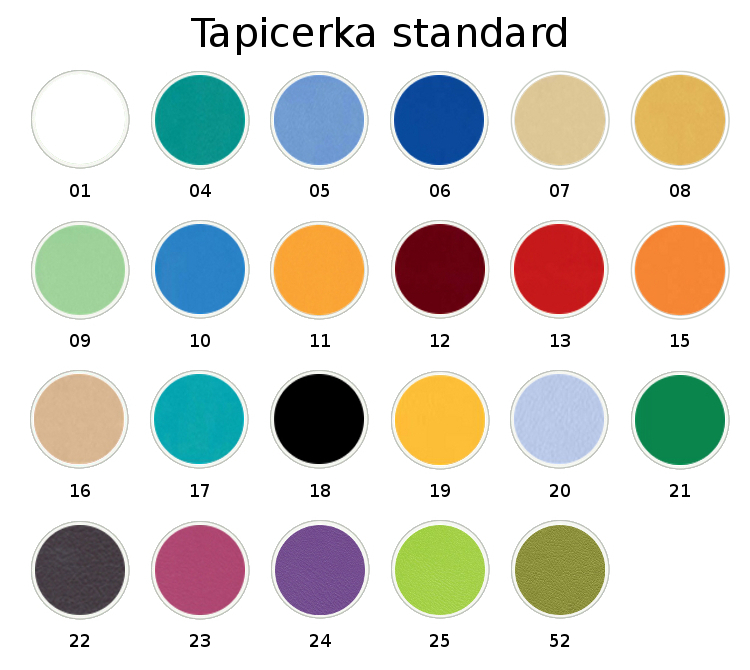 Tapicerka Standard dla produktów marki Juventas